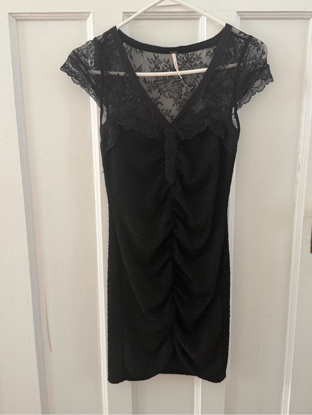 Free People Black Floral Lace Dress